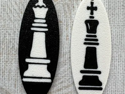 Chess earrings 