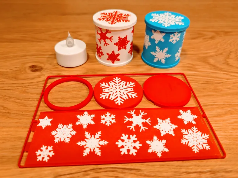 Snowflakes LED Lantern Card Kit 4x6" (10x15cm)