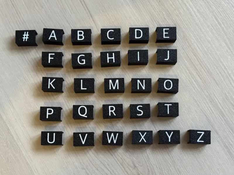 A-Z Collection Divider Clips for IKEA GNEDBY shelf