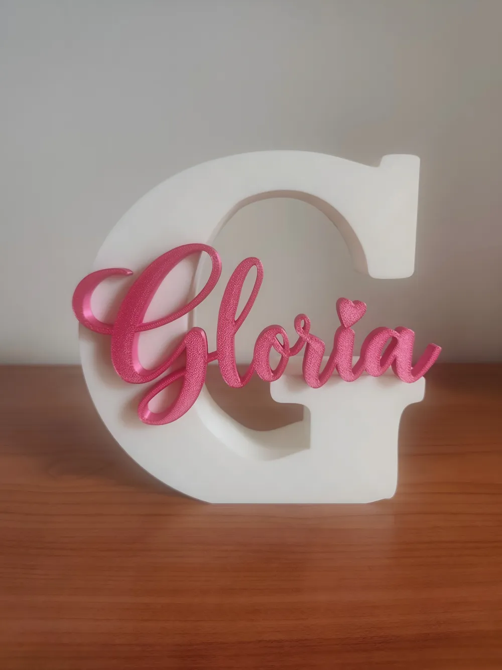 Eye Catching Lettering Custom decorative letter with the name Gloria - Free 3D Print Model ...