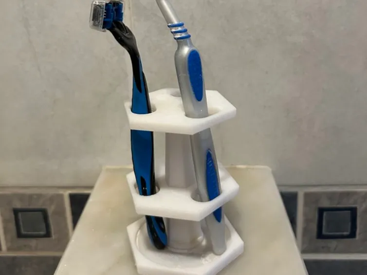 Razor and toothbrush holder