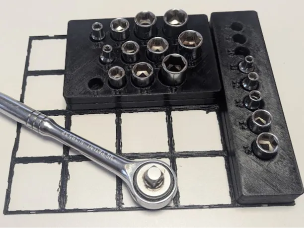 Gridfinity Parametric Socket Tray 2u