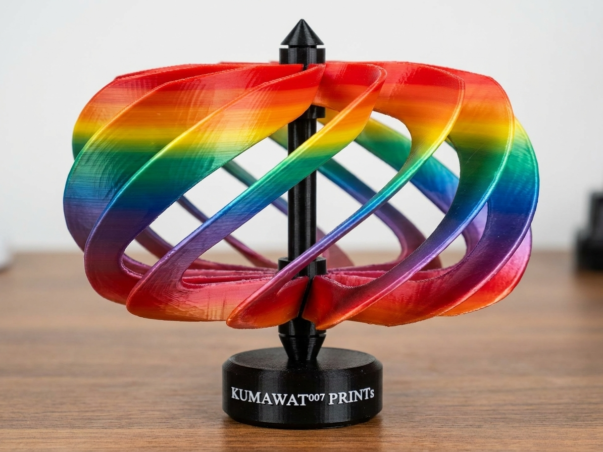 Twisted Helical Wind Spinner Desk Toy