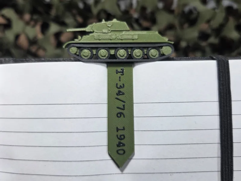 Mini Tank T-34/76 1940 Paperclip / Bookmark