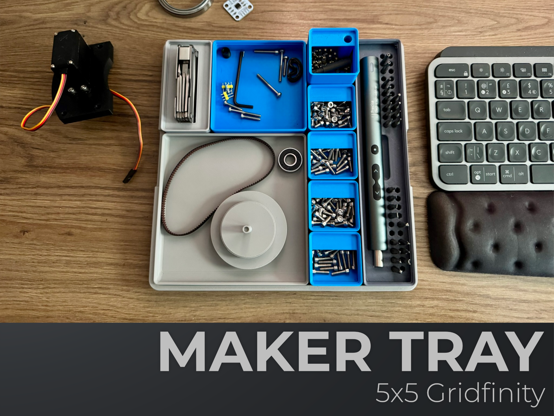 Gridfinity 5x5 Maker Tray 3D model
