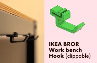 IKEA BROR Work Bench Hook (clippable)