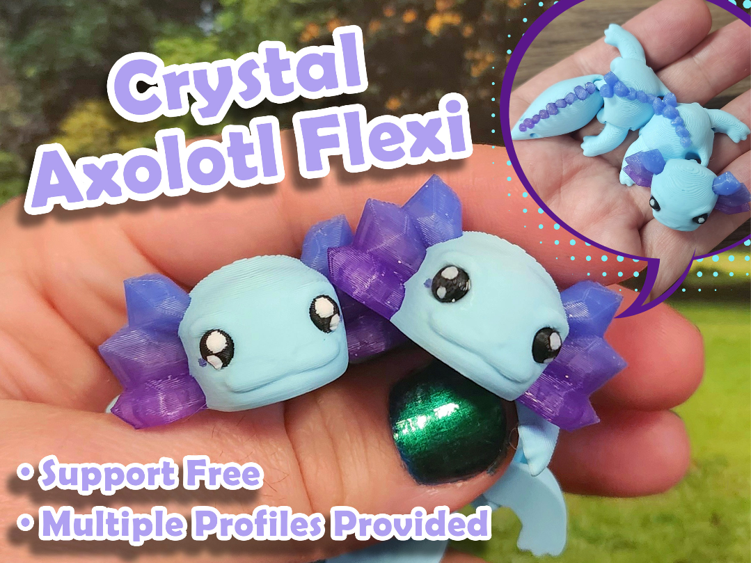 Articulated Crystal Axolotl Flexi