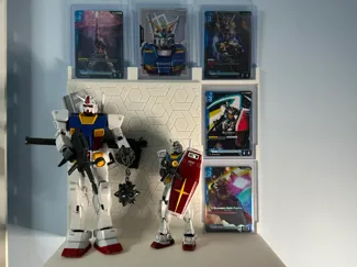 tcg shelf display, pokemon gundam one piece gunpla