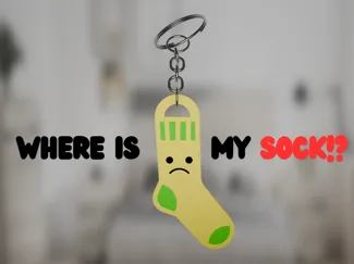 Lonely Sock Keychain – WHERE IS MY SOCK?