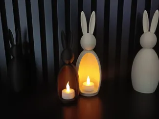 Simple Easter Bunny with place for tealight
