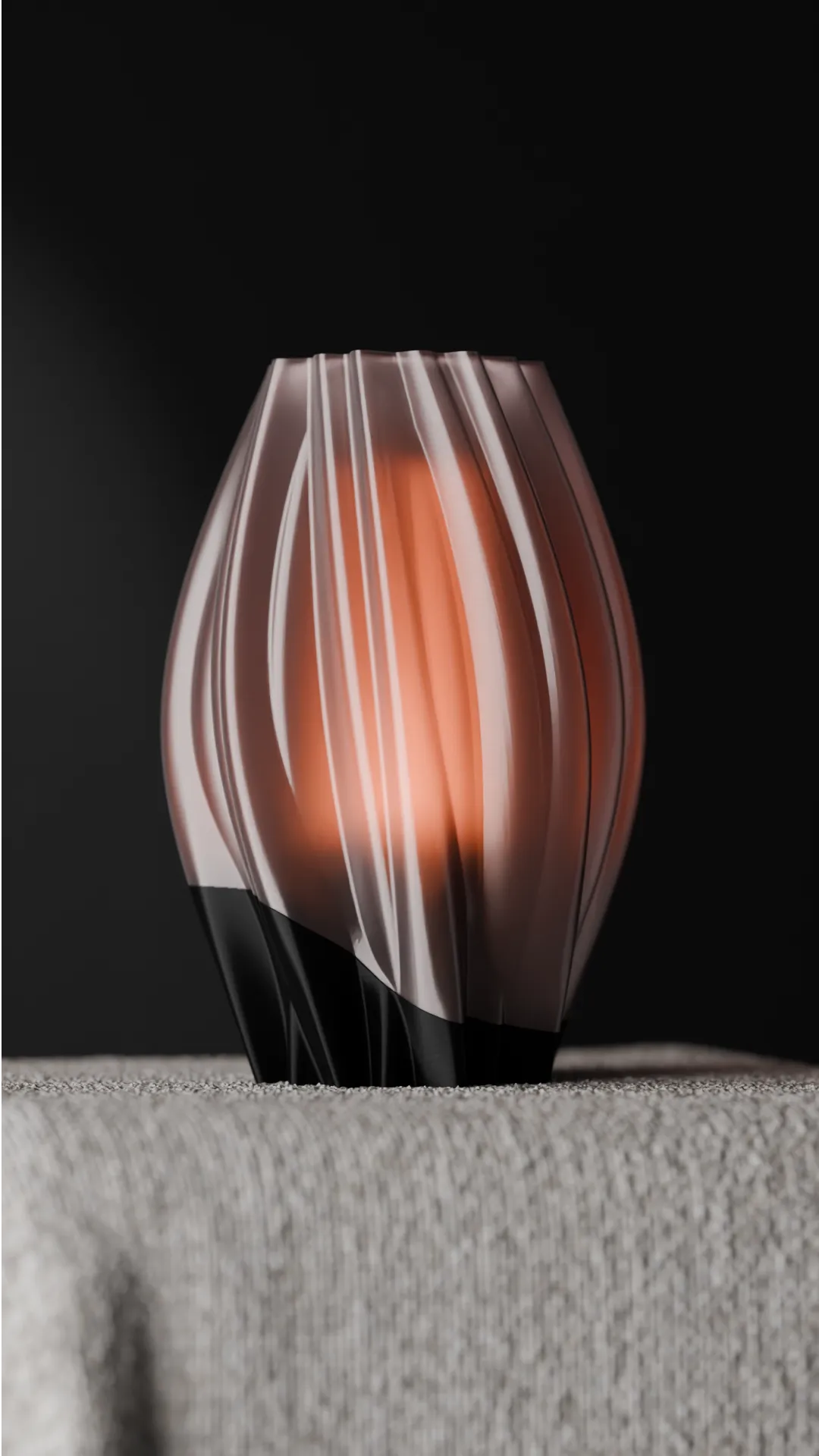 Beautiful Flowing Lamp with inner Diffuser view 3
