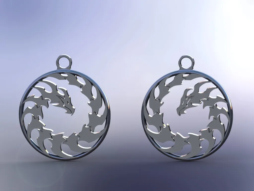 Dragon earrings (2) view 3