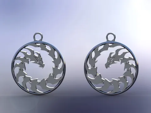 Dragon earrings (2) view 3