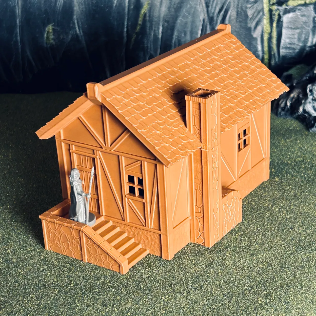 28mm Medieval RPG House FDM-Friendly D&D Terrain view 2
