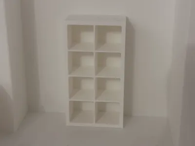 Cube shelf 4x2 1:10 scale (ikea kallax compatible)