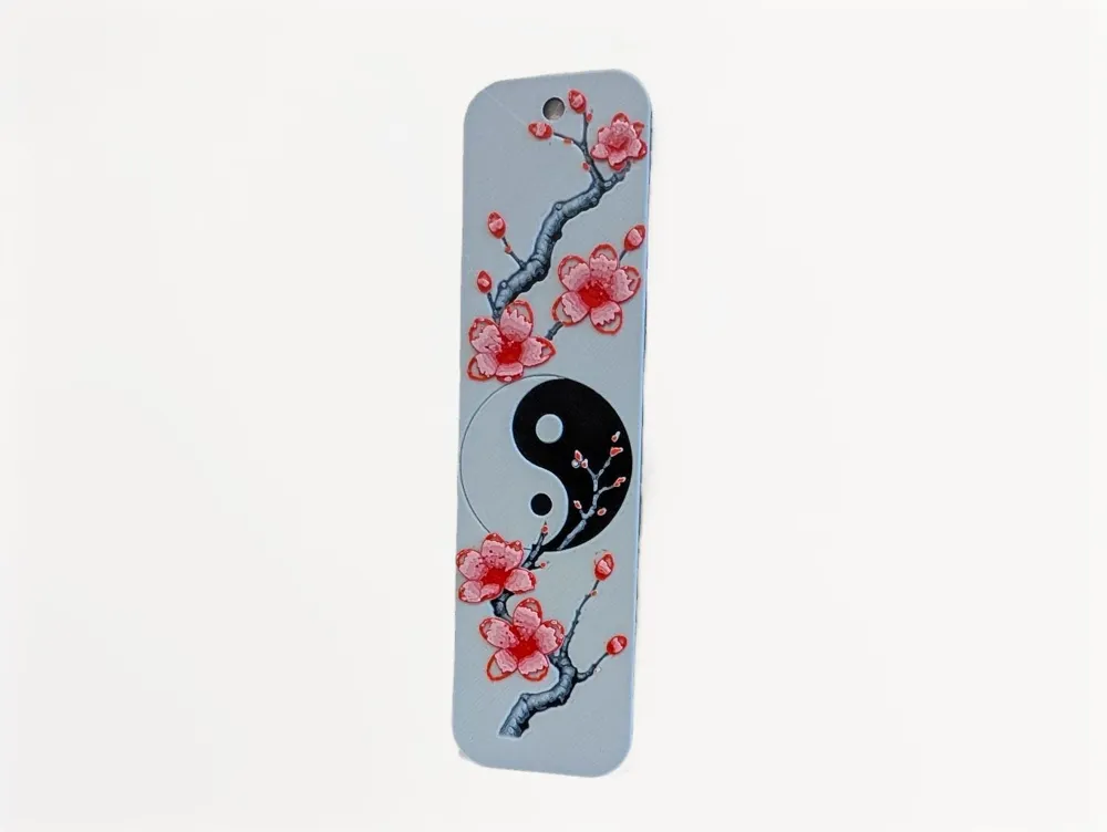 Cherry Blossom Bookmark - Balance in Blossom - Free 3D Print Model ...