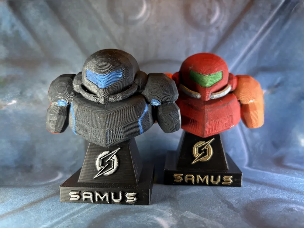 Samus Ssb Model Samus Bust - Metroid by Nook Outlook Productions MakerWorld: Download ...