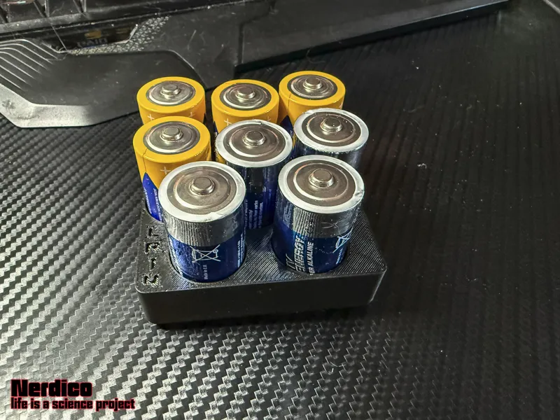 Gridfinity 2x2 Batteriehalter für LR14