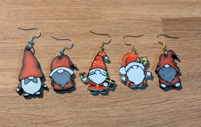 Christmas Gnome Earring / Keychain