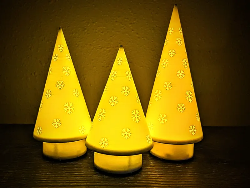 Snowy Tree Candle Toppers