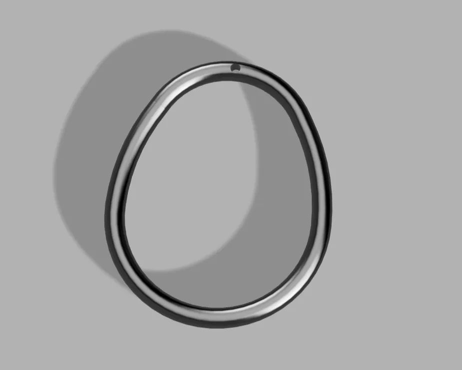 Modern Easter Egg Earrings (Egg & Hoop Design) view 3