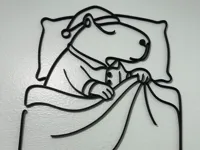 Capybara endormi en décoration murale — photo 1