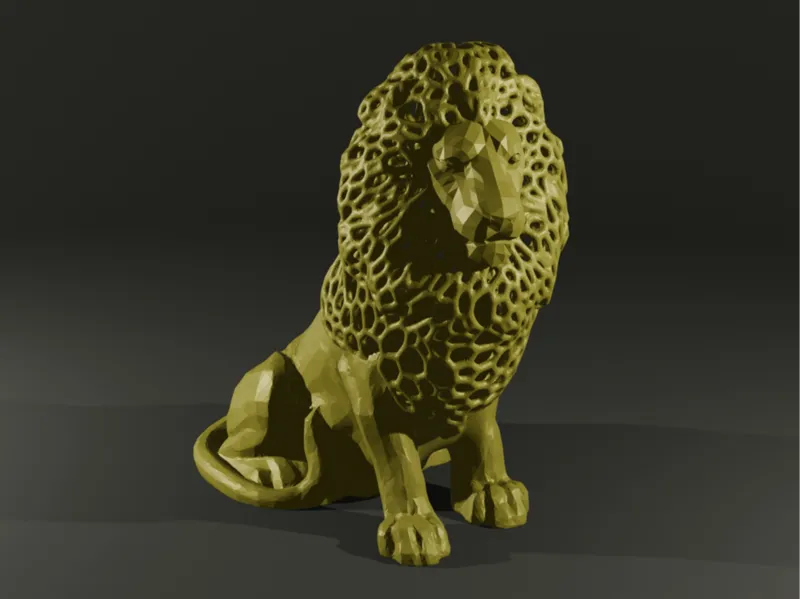 Sitting Lion Voronoi