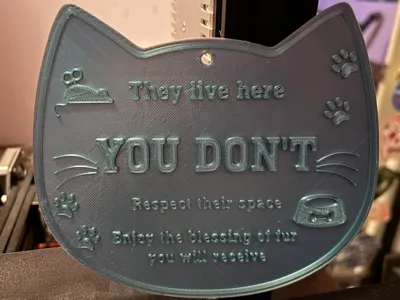 "They live here" pet sign