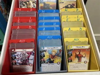 MARVEL CHAMPIONS STORAGE IKEA HELMER ASPECT CARDS