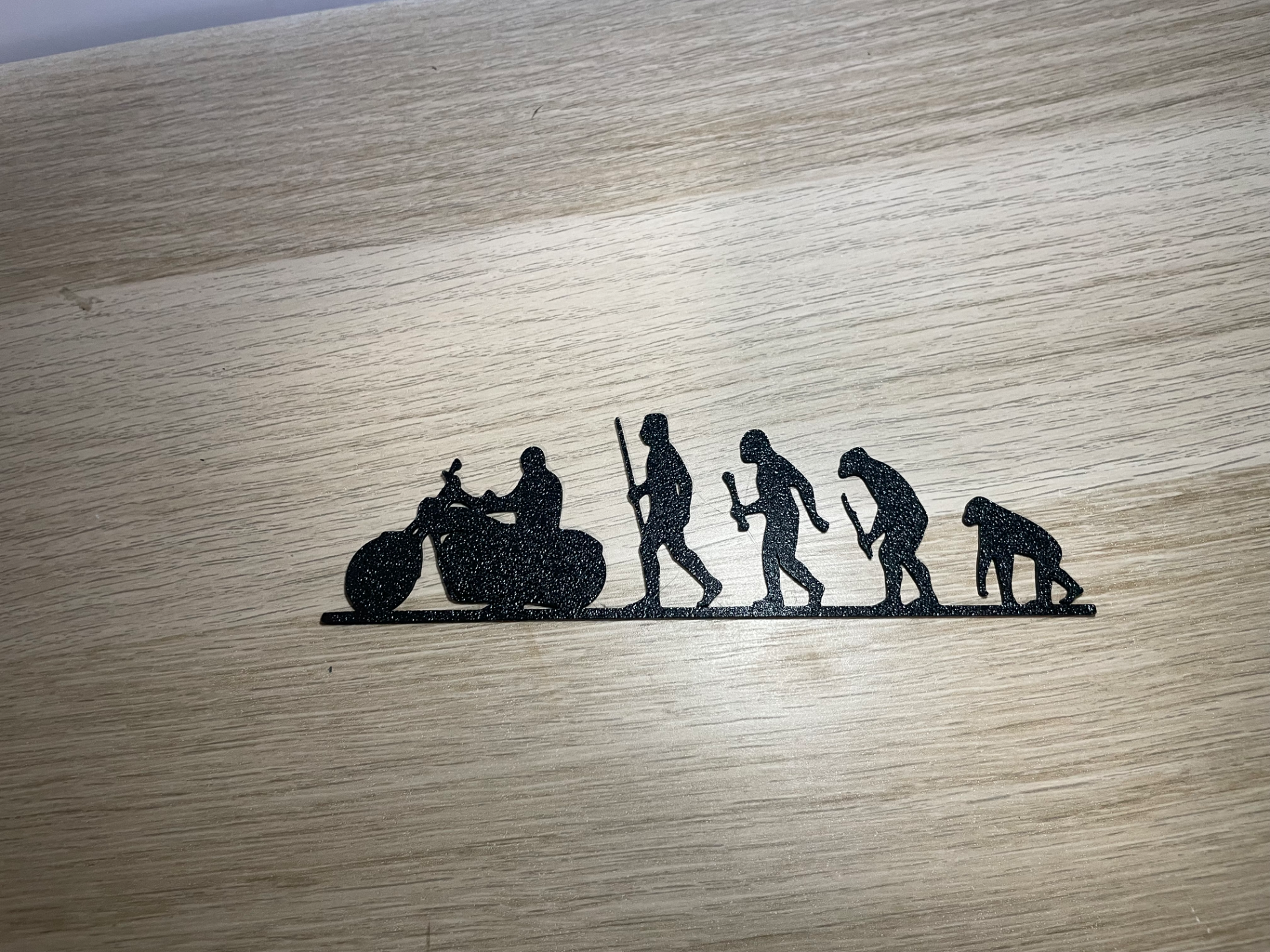 arte de pared evolución motorista
