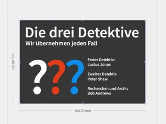 Die drei Detektive Visitenkarten