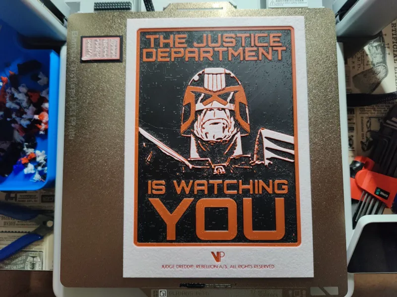 Judge Dredd Poster - Hueforge 