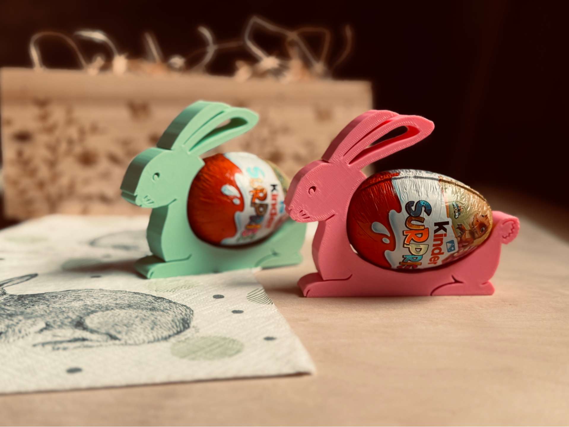 Easter bunny Kinder holder