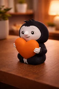 Paresseux au cœur — figurine Saint-Valentin — photo 3