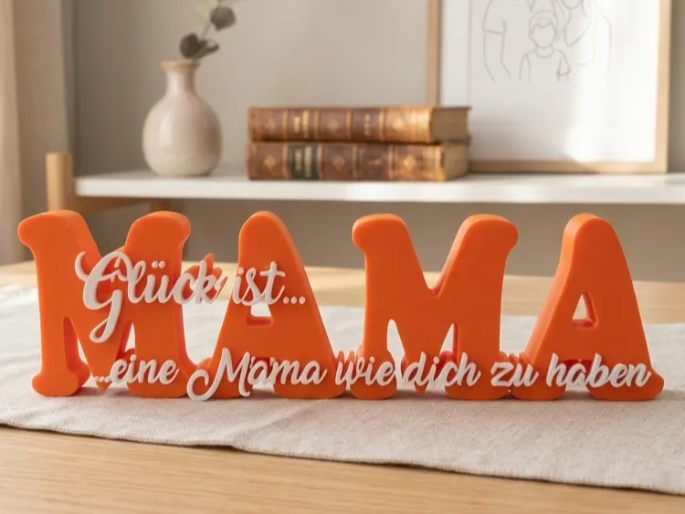 Glück ist... eine Mama wie dich zu haben | 3D Sign