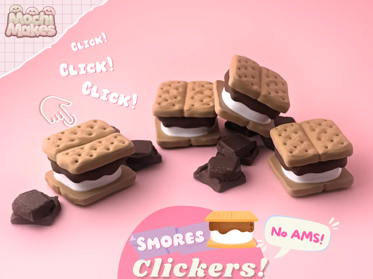 Smores Fidget Clickers! No AMS! view 2