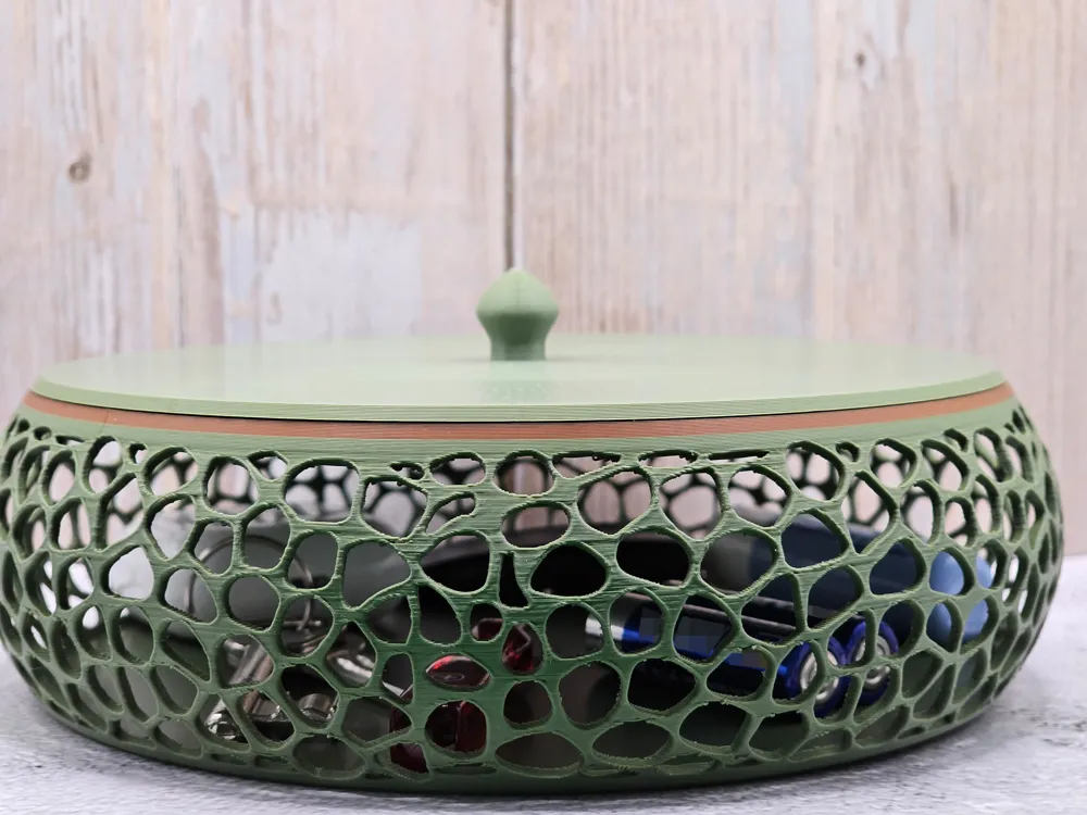 Simple bowl with abstract pattern and lid - Free 3D Print Model ...