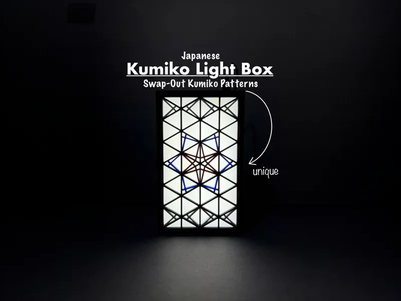 Kumiko Light Box – Modular Swap-Out Patterns