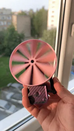 Hand-Powered Mechanical Fan — 3D Printable Project view 2