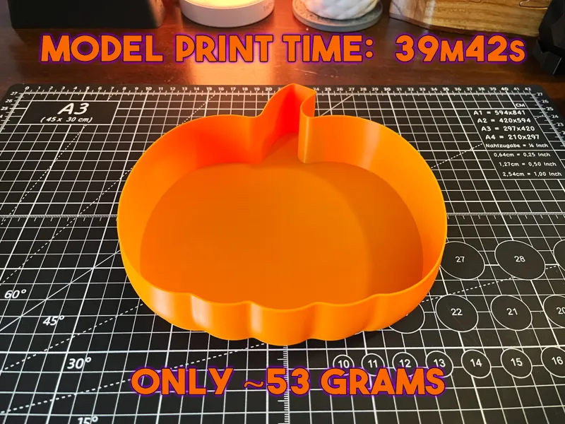 Pumpkin Shaped Candy Dish Lightweight & Fast Print