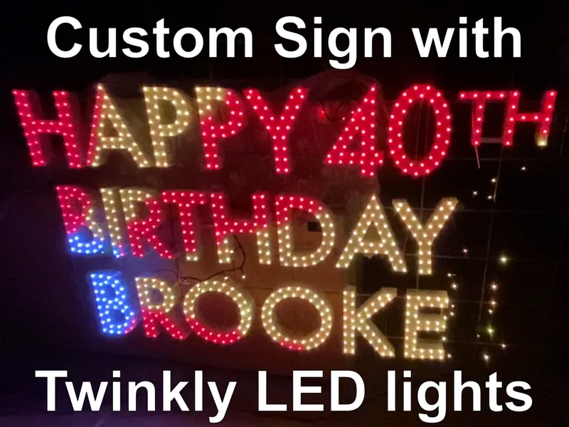 Twinkly Govee LED string lights Christmas Sign