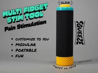 Multi Fidget Stim Tool - Low Intensity Spikes 