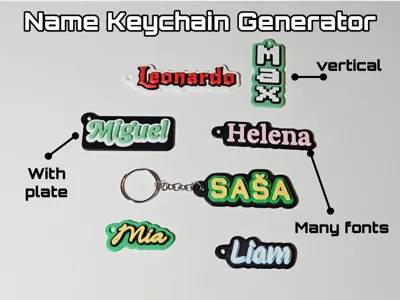 Name Keychain Generator | No CAD or Modeling