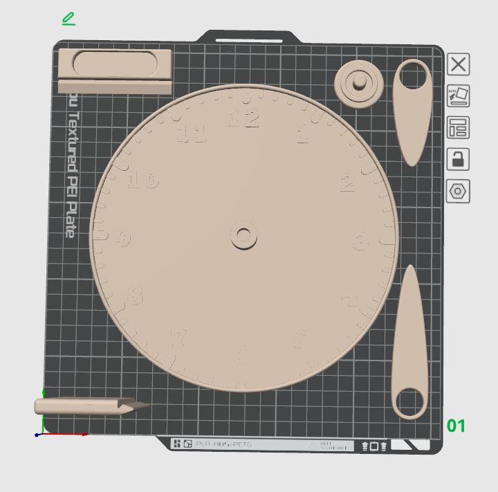 Miniatura 4 do modelo 3D 认识时钟，学会如何看时间-基础教具--手动时钟