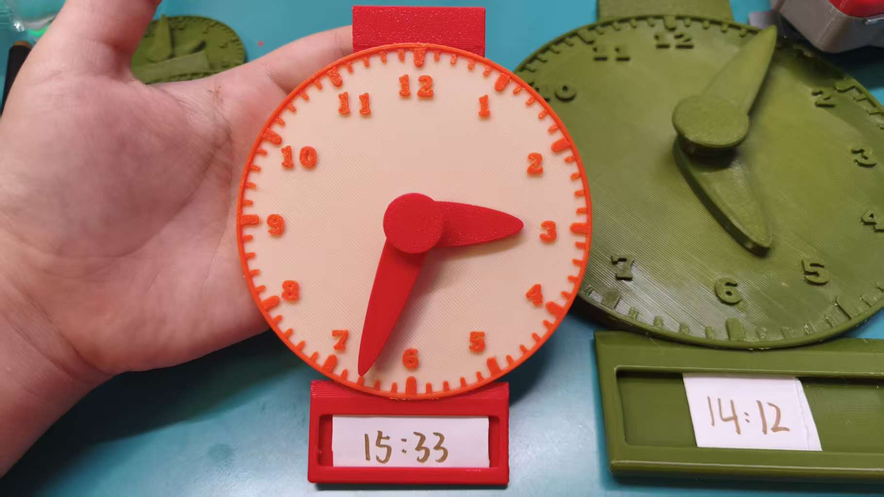 Miniatura 2 do modelo 3D 认识时钟，学会如何看时间-基础教具--手动时钟