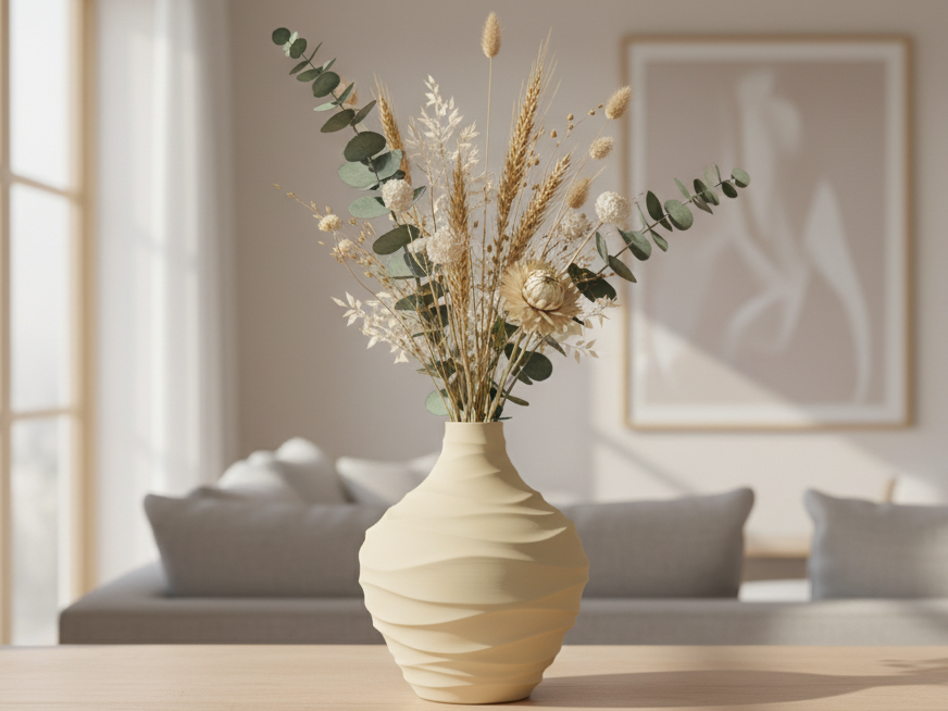 Nordic Wave Vase | Modern Minimalist Decor