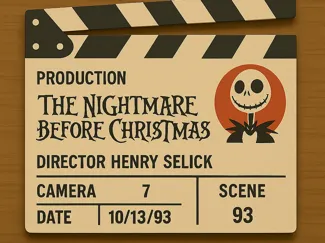 The Nightmare Before Christmas Movie Clapboard