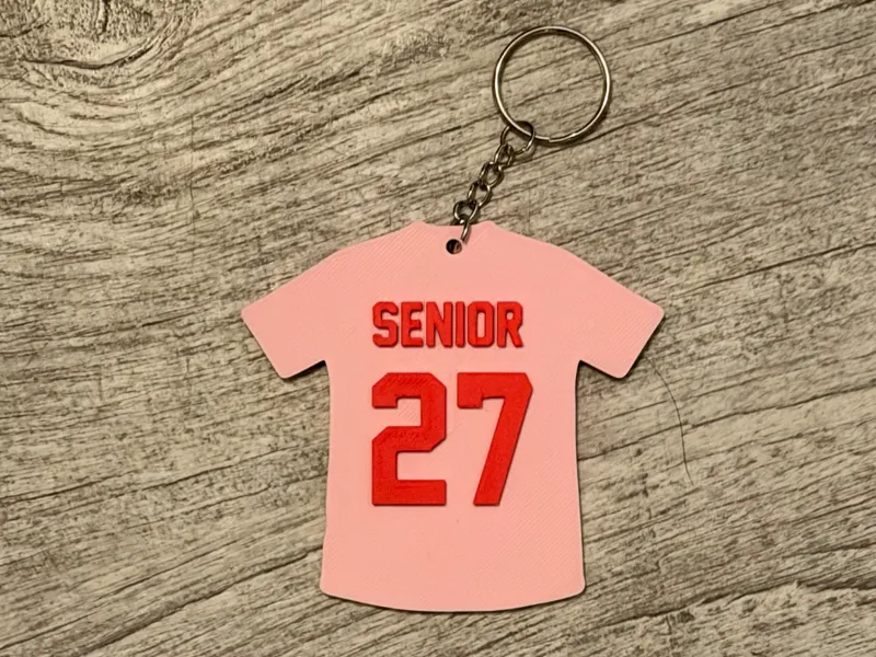 Shirt / Jersey sport style keychain or bag tag