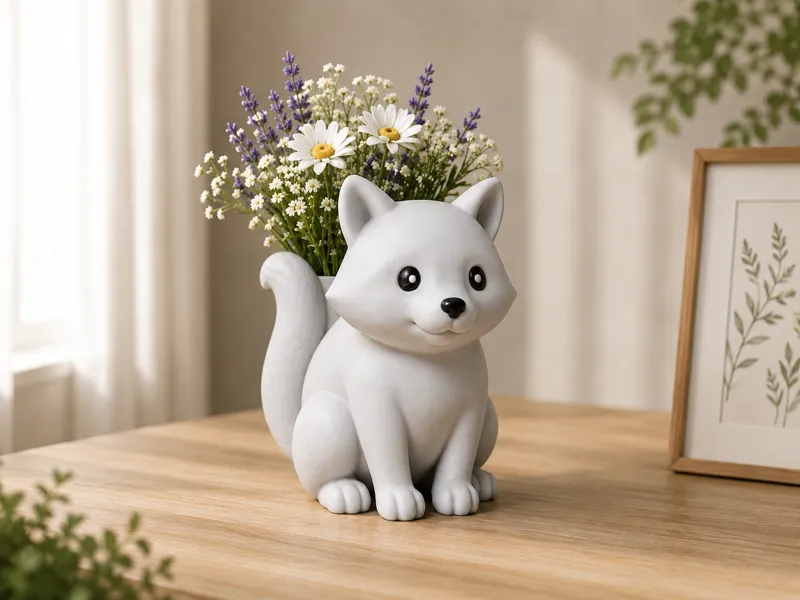 Cute Raccoon Vase