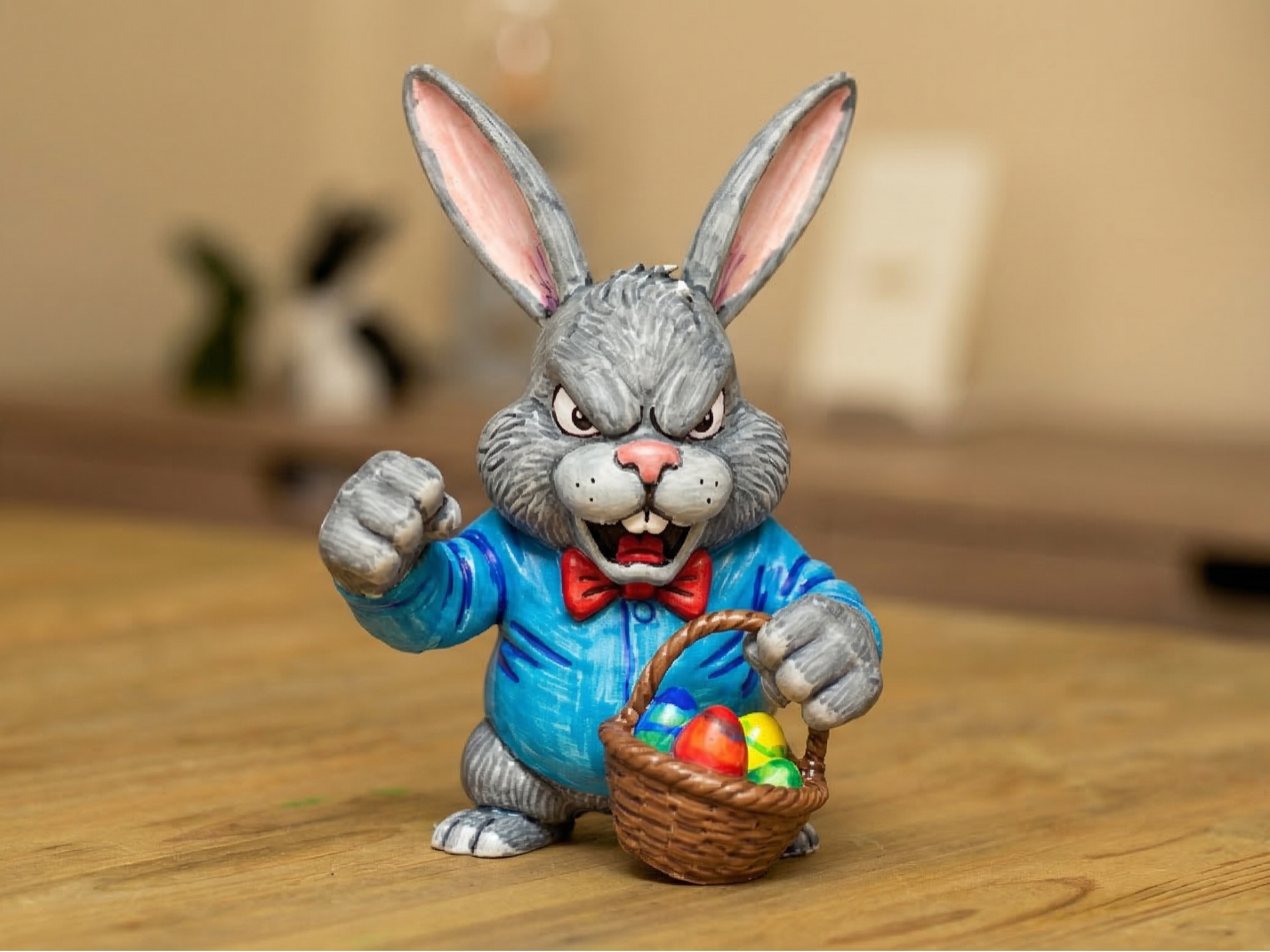 Angry Easter Bunny – Perfect for Kids to Color